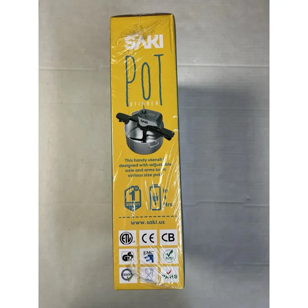 SAKI Automatic Pot Stirrer Cordless Rechargeable BPA Free Jam Sauce Stew NEW